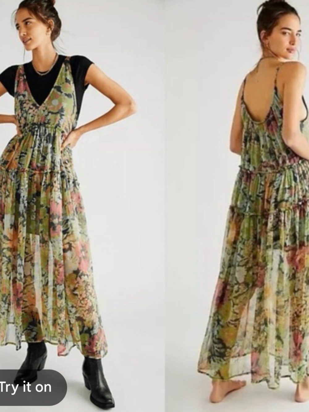 Free People Julianna Maxi Dress Green